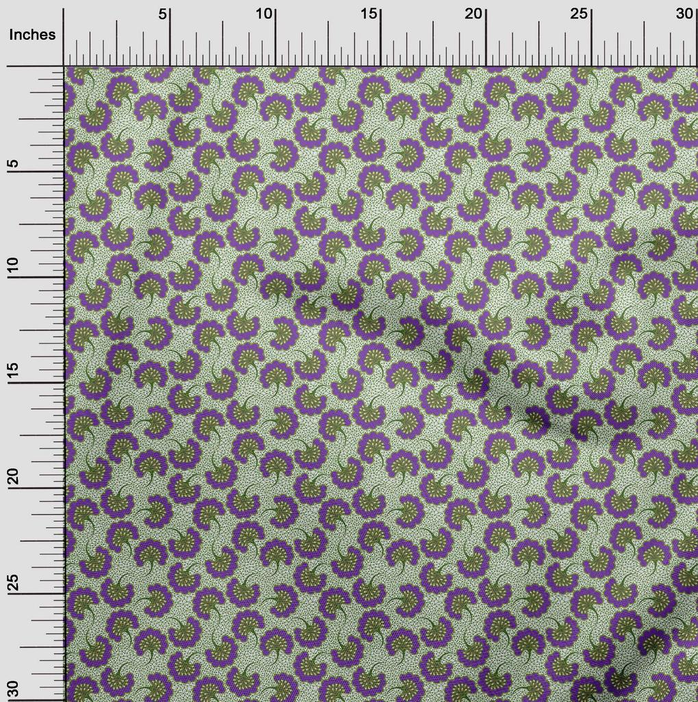 oneOone Cotton Flex Indigo Blue Fabric Asian Japanese Floral DIY Clothing Quilting Fabric Print Fabric by Yard 40 Inch