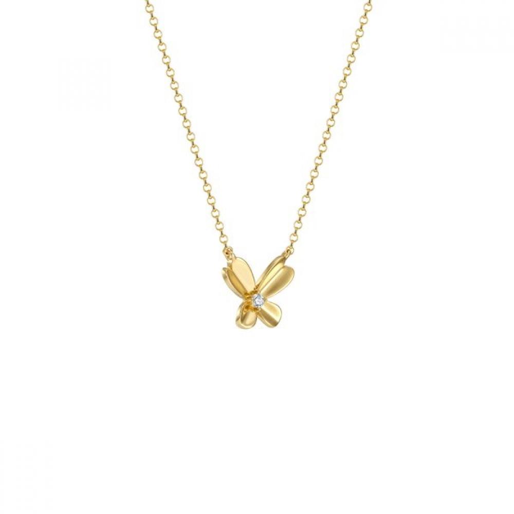 Iceball Butterfly Necklace