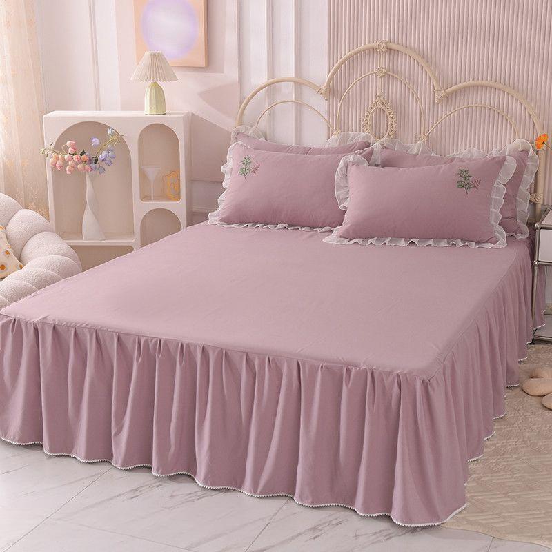 Saisonale universelle, hautfreundliche Tagesdecke, dicke Bettlaken mit Baumwollpolsterung, moderner, minimalistischer Anti-Rutsch-Schutzbezug