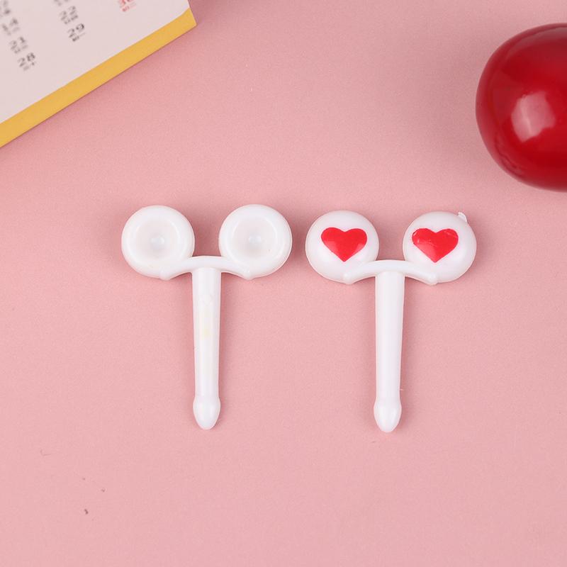 10Pcs/ Lot Cute Plastic Fruit Toothpick Lovely Eye Decorative Mini Fruit Fork