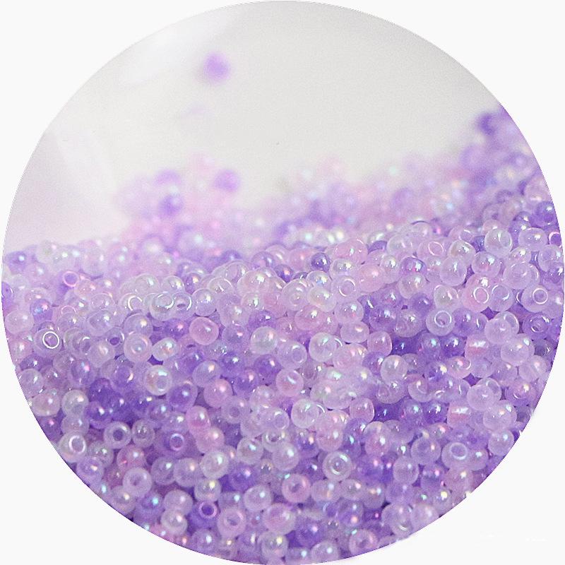 2mm Irisierende Glas-Samenperlen: Cremige Wolke für DIY Schmuck & Armbänder