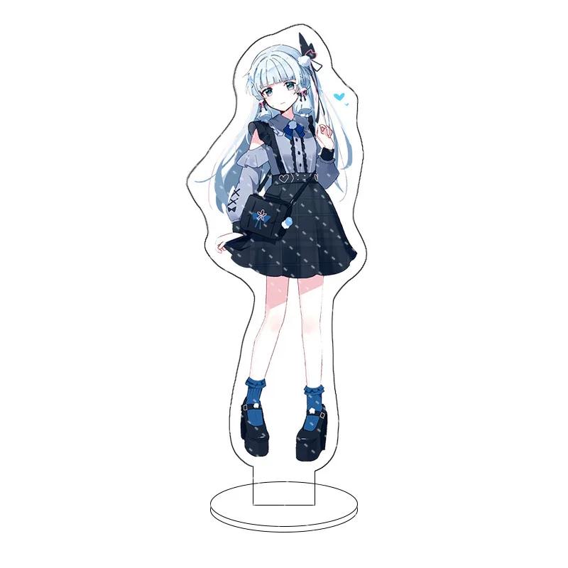 Popular Game Impact Acrylic Stand Anime Cartoon Q-version Figures Kamisato Ayaka Model Desk Decor Standing Sign Gift for Fan