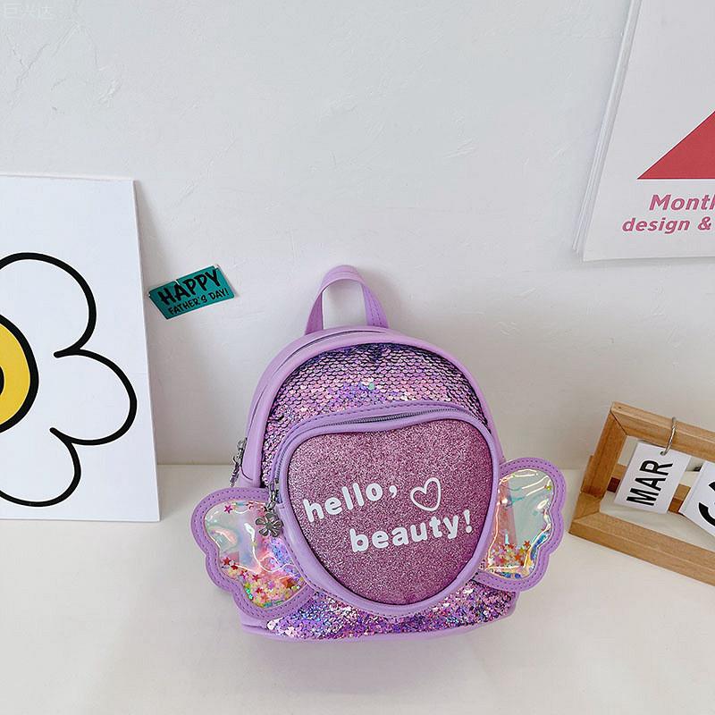 Cartoon Backpack Love Animal Kids Pu Book Bag With Fabric Impactresistant