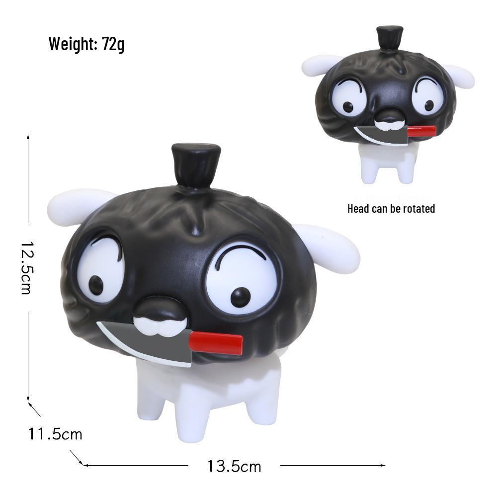 Crayon Shin-chan Shiro Figure: Cute Cartoon Desktop Ornament Gift Toy