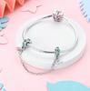 Classic Safety Chain Copper Butterfly Inlaid Zirconium Charms Beads Fit Original Bangle Bracelet Diy Jewelry Gift