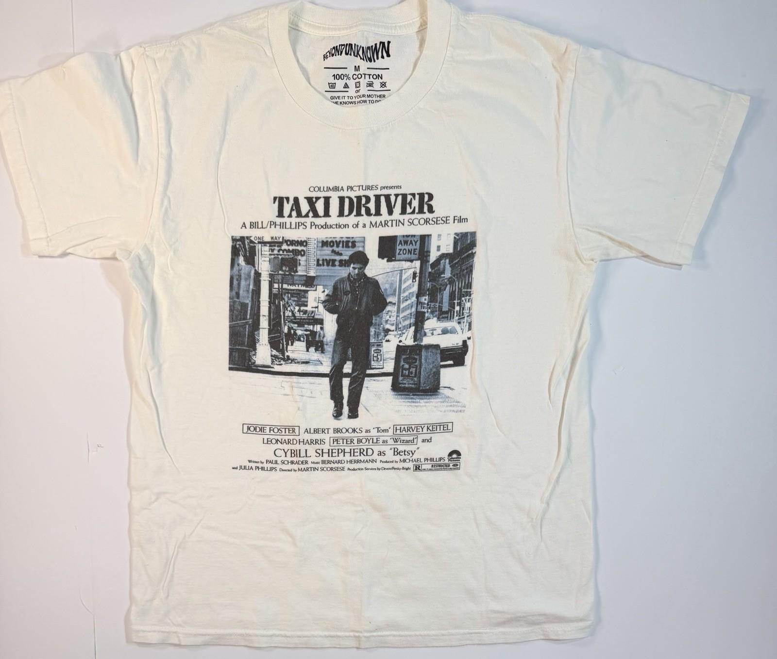 Taxi Driver Movie Graphic Tee Medium White Scorsese Film Shirt Unisex T-Shirt XXXL