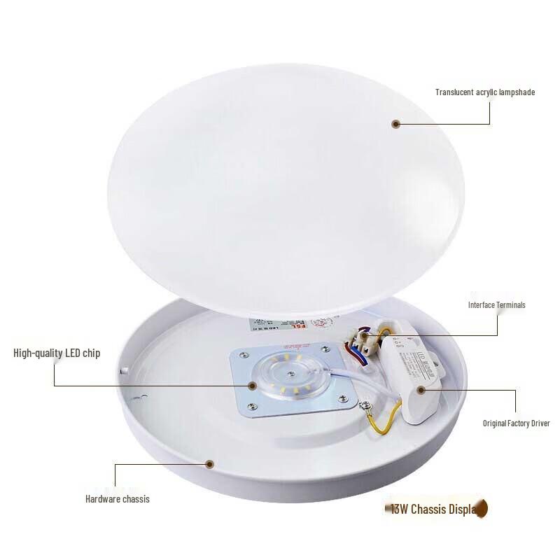 Xingongpai 3-Proof 3-Color Dimmable LED Ceiling Light