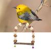 Bird Chewing Swing Wooden Pecans Rattan   Hanging  S Perch with Bells for Cockatiel Lovebird