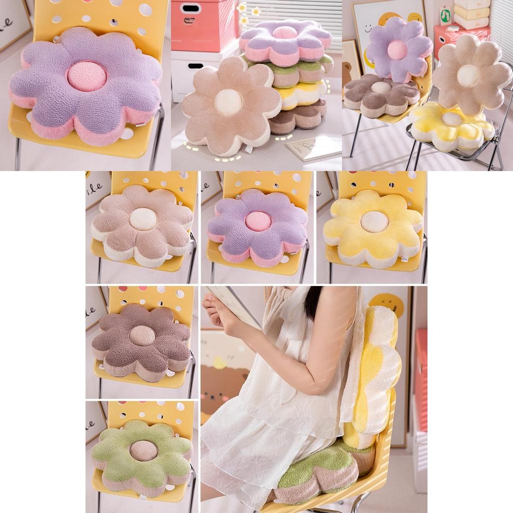 Modern Plush Dopamine Flower Cushion Soft Comfort For Sofa And Window Seats