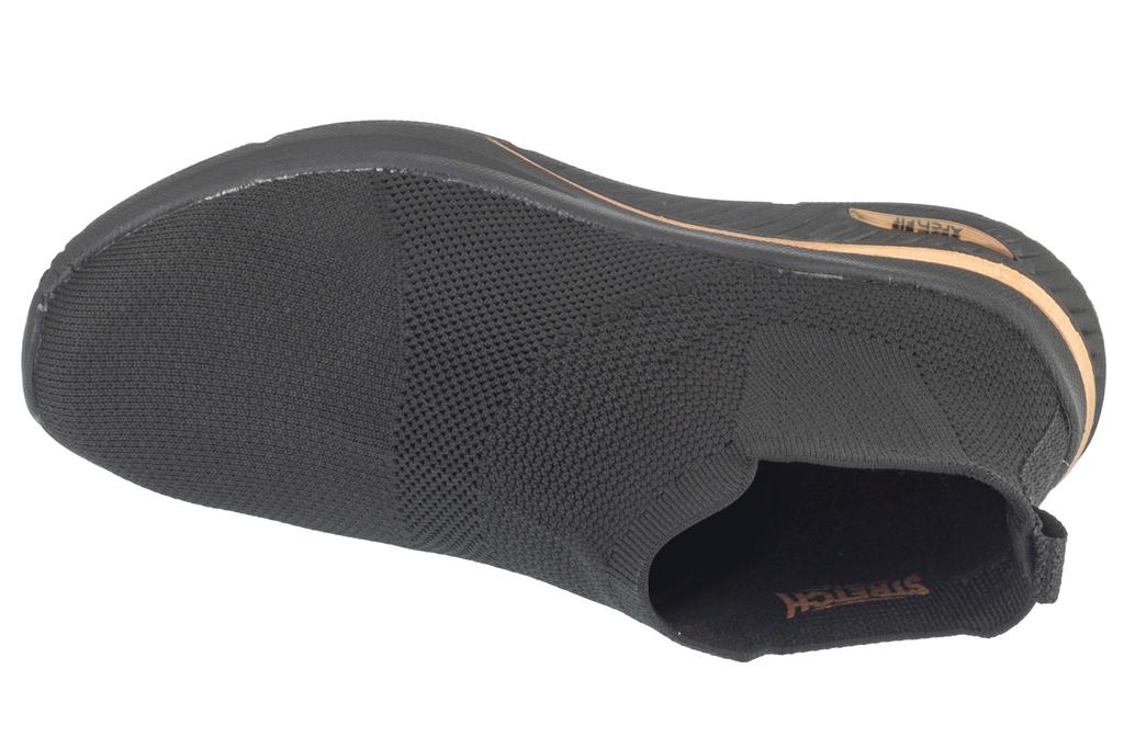 Skechers Arch Fit S-Miles - Sock Walk, Womens Black Sports Shoes