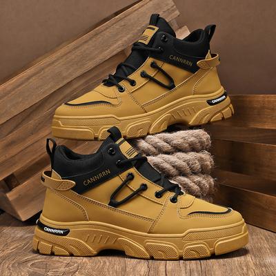Men's Boots Autumn Men's Shoes New High Top Comfortable Anti Slip Outdoor Lace Up Platform Sports Shoes Botas Para Hombre
