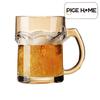 PIGE HOME 500ML Şeffaf Bira Bardağı Kalınlaştırılmış Tek Saplı Bardak Ev Partisi İçki İçmek İçin Şarap Bardağı Viski Bardakları