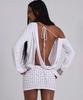 Jeidideuleondeon (W) Draped Mini Dress With Stud Skirt White