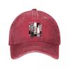 Tropical Palm Tree City Skyline Beach Sunset Panel Art Washed Baseball Cap Outdoor For Womens Unisex FeUnisex