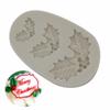 Christmas Holly Decoration Fondant Cake Silicone Mold Chocolate Candy Molds Cookies Pastry Biscuits Mould DIY Cake Baking Tools