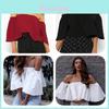Stylish Summer Off Shoulder Ruffle Hem Loose Fit Top Women Urban Fashion Tee