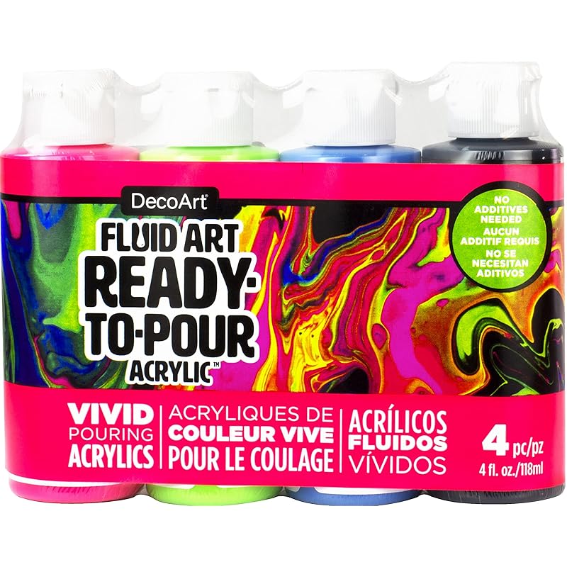 

deco art fluid art 4oz value pack neon blast 12095655