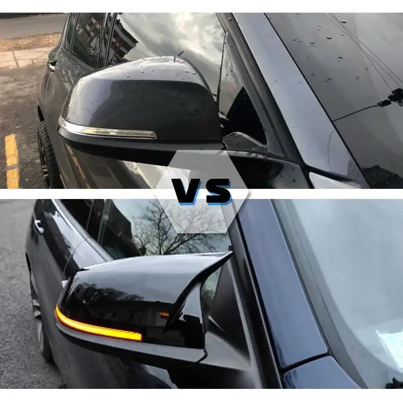 For BMW Series 1 2 3 4 F20 F21 F22 F30 F32 F36 X1 F87 M3 ABS Car Rearview Side Mirror Cover Wing Cap Door Trim Adhesive Sticker