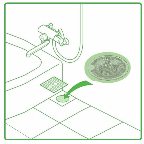 IRETION Stainless Steel Hair Catcher with Perforated Holes for Unit Baths, Drain Size: 80-102mm