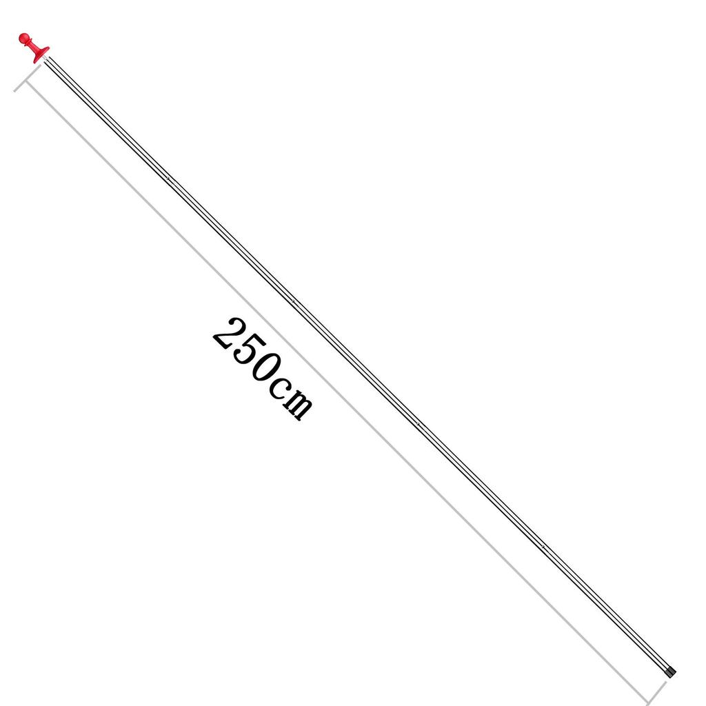 FLYFLYGO Aluminum Tent Pole Tarp Pole Set of 2 Diameter 25mm Split Type Duralumin Solo Camping Sub Pole Touring Compact Storage Case Included