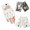 Breathable Fingerless Gloves Punk Design With Detail Soft Lining Fashion Rock Outfit Accessory