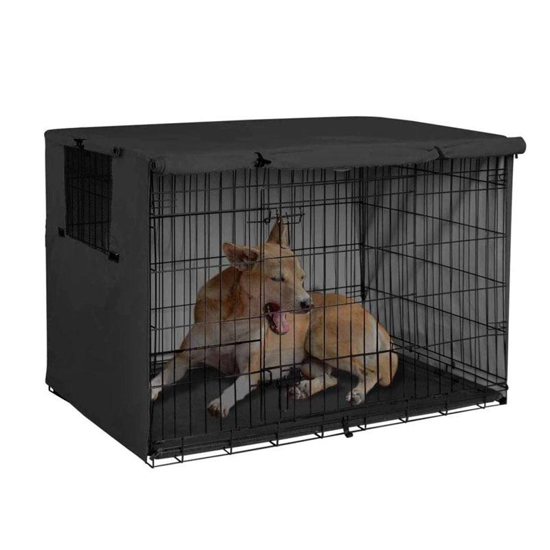 Outdoor Oxford Fabric Pet Cage Cover Garden Patio Dog Crate Cover Windproof Dustproof Anti-UV Cover for Pet Cage