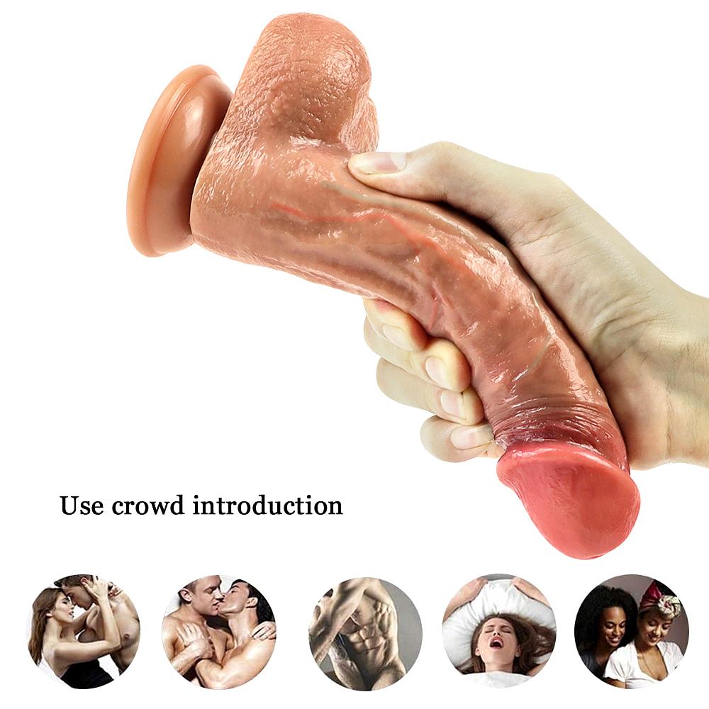 Realistische Penisdildos 22 cm für Frauen, Lesbenspielzeug, großer gefälschter Schwanz, Silikon, Masturbation, Sex-Tools für Erwachsene, erotisches Produkt