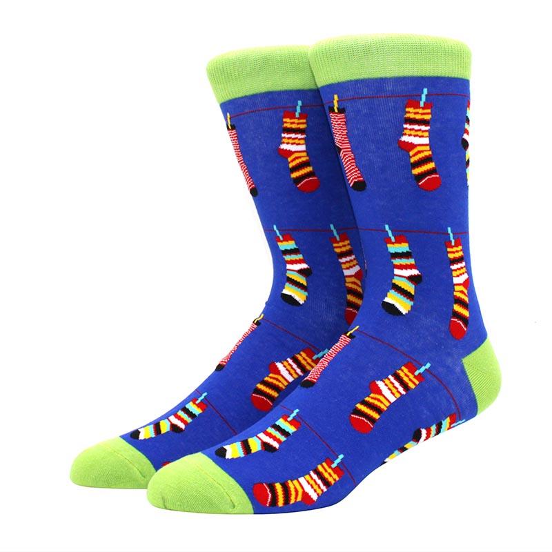 Large Size New Happy Funny Couple Trendy Socks Funny Personalized  Cartoon Jacquard Long tube cotton socks