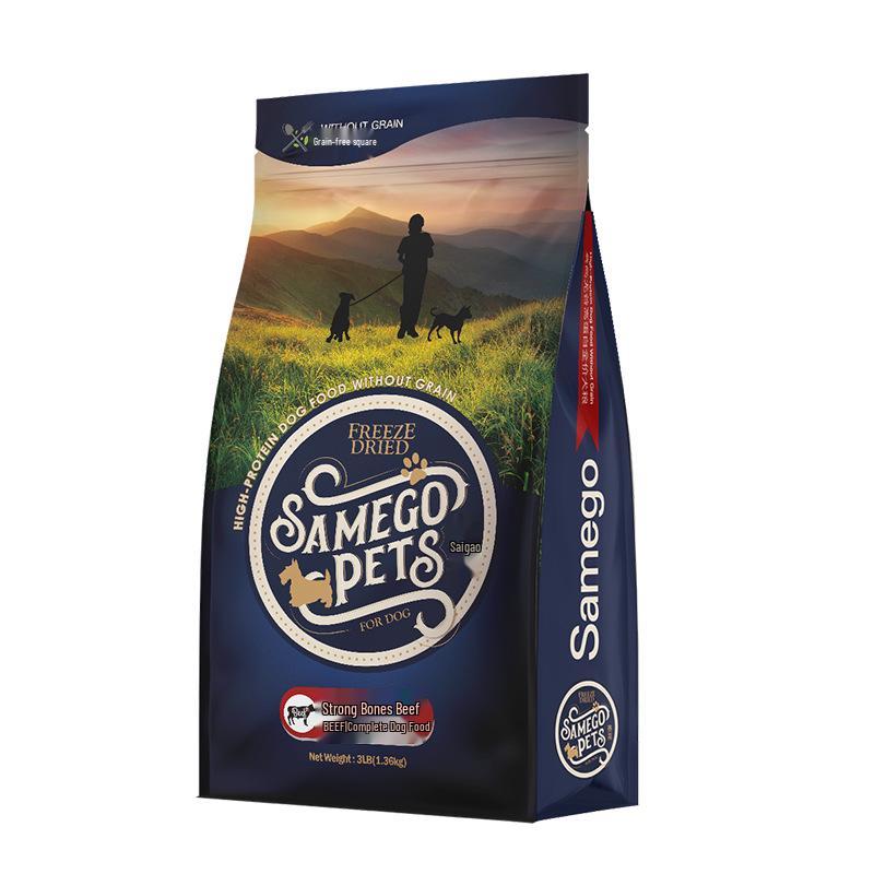 Samego Saikyo Freeze-Dried Chicken, Duck, Salmon & Beef Vegetable Dog Food for All Breeds