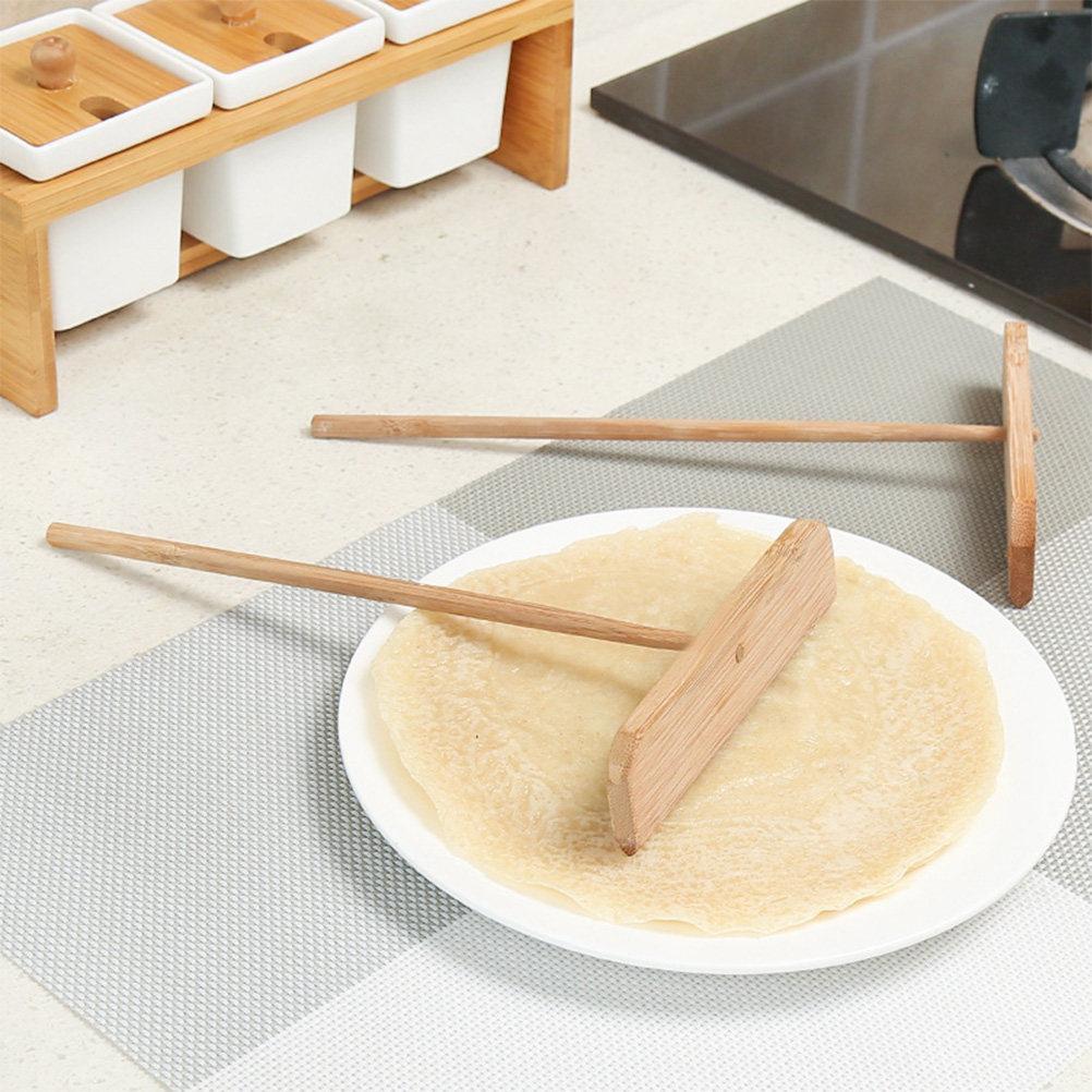 Crepe Spreader Bamboo Pancake Scraper Pancake Spreader 23x13x3.5cm Kitchen Tool for Baking Pancakes Crepes Kitchen Tools