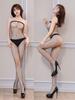 Sexy Crotchless Lingerie For Women Fishnet Teddy Bra Set Erotic Costumes Stretch Mesh Hollow Bodystockings Female Underwear Sets