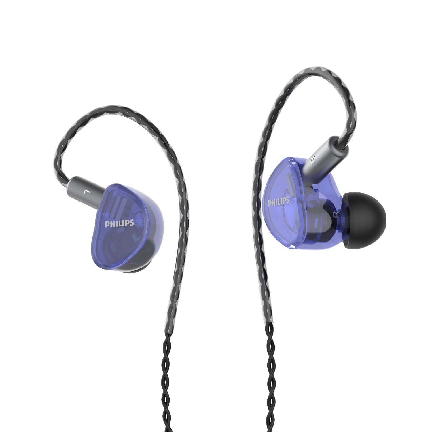 

PHILIPS TAE7009 Monitor Earphones Canal Type Wired 2pin Detachable High Sound Isolation Earpieces Recording Listening Gaming Stage Performance Adapter