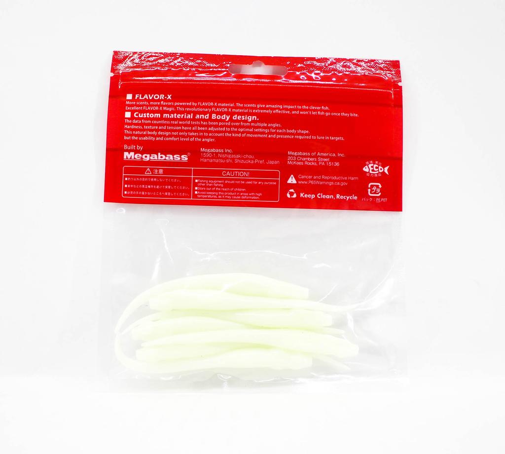 Megabass Soft Lure Hazedong 4 Inches Solid White (0688)