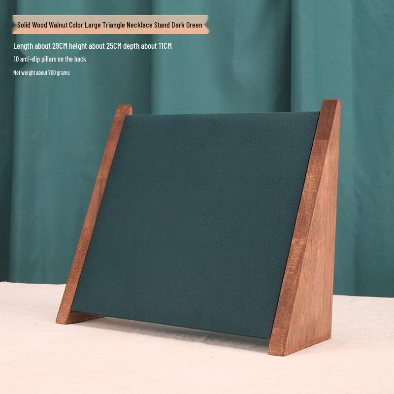 Black Walnut Solid Wood Necklace and Bracelet Display Stand for Jewelry Store Window
