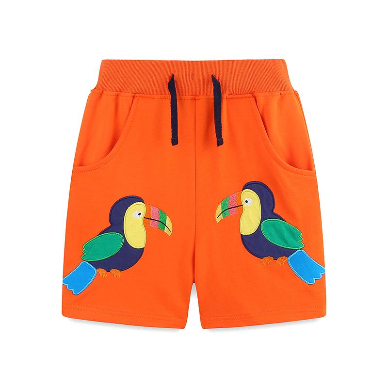 Summer 2026 European Style Boys Embroidered Sports Shorts for Kids 7Y(125cm)