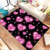 Hearts Stars Crystal Velvet Chair Mat Area Rug - Non-Slip, Floor Mat, Office Desk Chair Rugs, Bedroom Decor.Christmas Gift-1106140