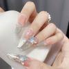 Doppelzirkon Schmetterling Nagelkunst Charm 3D Perlen Kristall Schmetterling Nagelornament DIY Exquisite Nagelzubehör