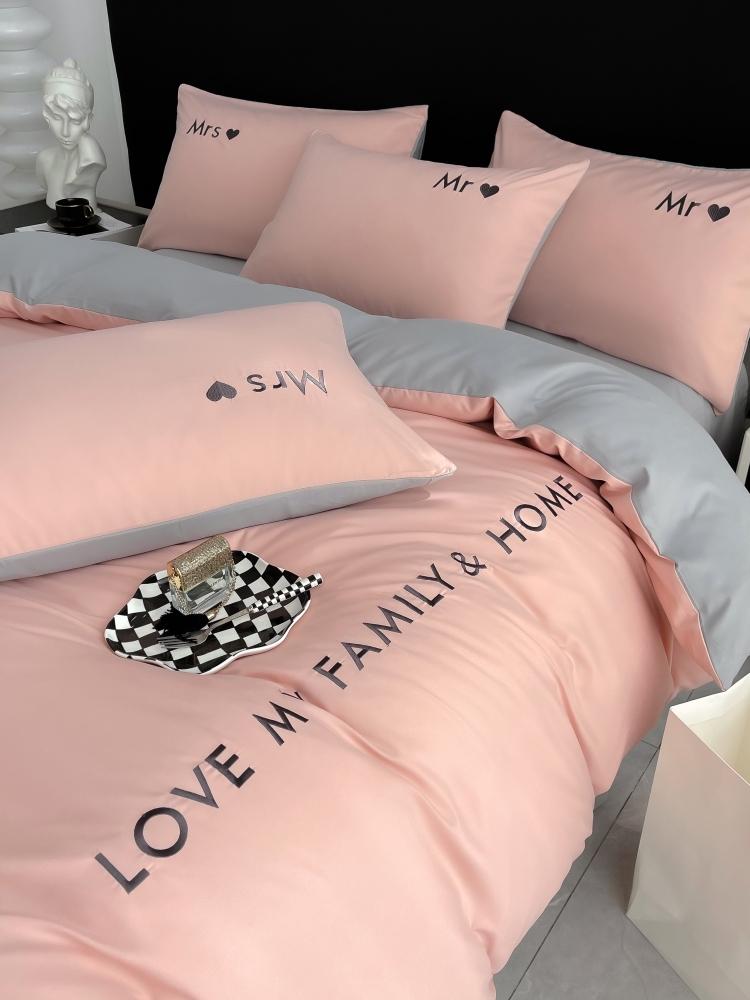 

Nordic Luxury Egyptian Cotton Bedding Set King Queen Double Twin Size with Sheet Duvet Cover Pillowcases 1/2 People Bed Linens for daily use Twin Size 3pcs