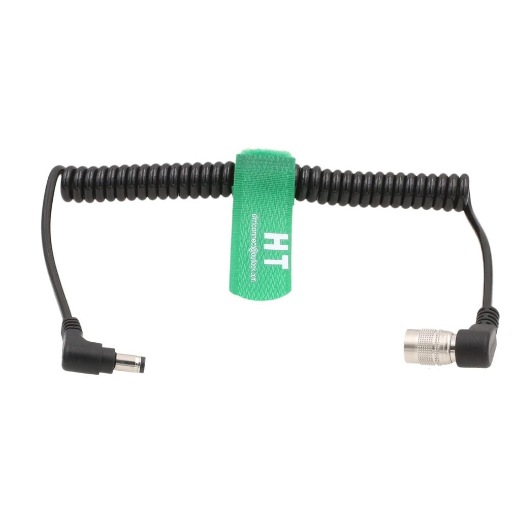 Downward angle Hirose 4-pin to DC power cable for Zaxcom ZOOM F4 F8 recorder and Sound Devices 664.