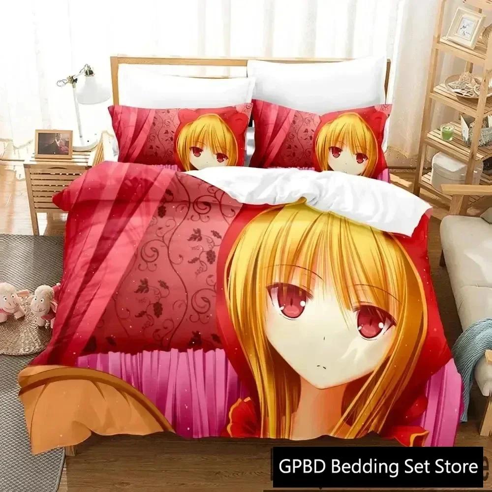 3D Print Anime The Pet Girl of Sakurasou Mashiro Shiina Comfortable Duvet Quilt Cover Pillowcase Bedding Set Children Bedroom