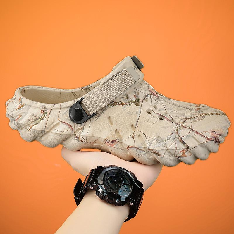 Large Size Men's Casual Shoes for Outdoor Wear, Toe Caps, Slippers, Outdoor Men's Beach Shoes
