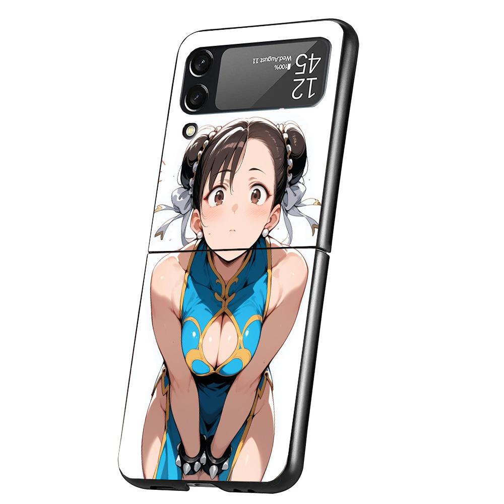 ChunLi S-Street F-FighterS Cover Phone Case For Samsung Galaxy Z Flip 7 6 5 4 3 5G Flip7 Flip6 Flip5 Flip4 Flip3 Black Fundas Sh Samsung Z Flip 6