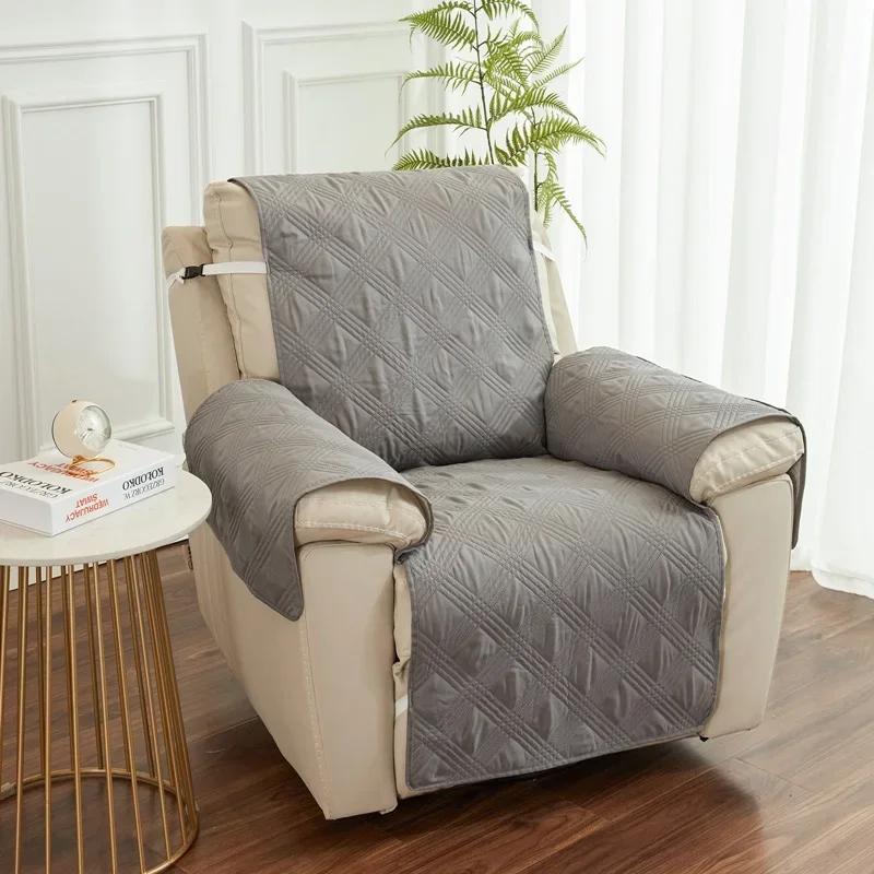 Quilted Anti-wear Recliner Sofa Cover for Living Room Dog Pet Kid Anti-Slip Couch Cushion Slipcover Armchair Furniture Protector