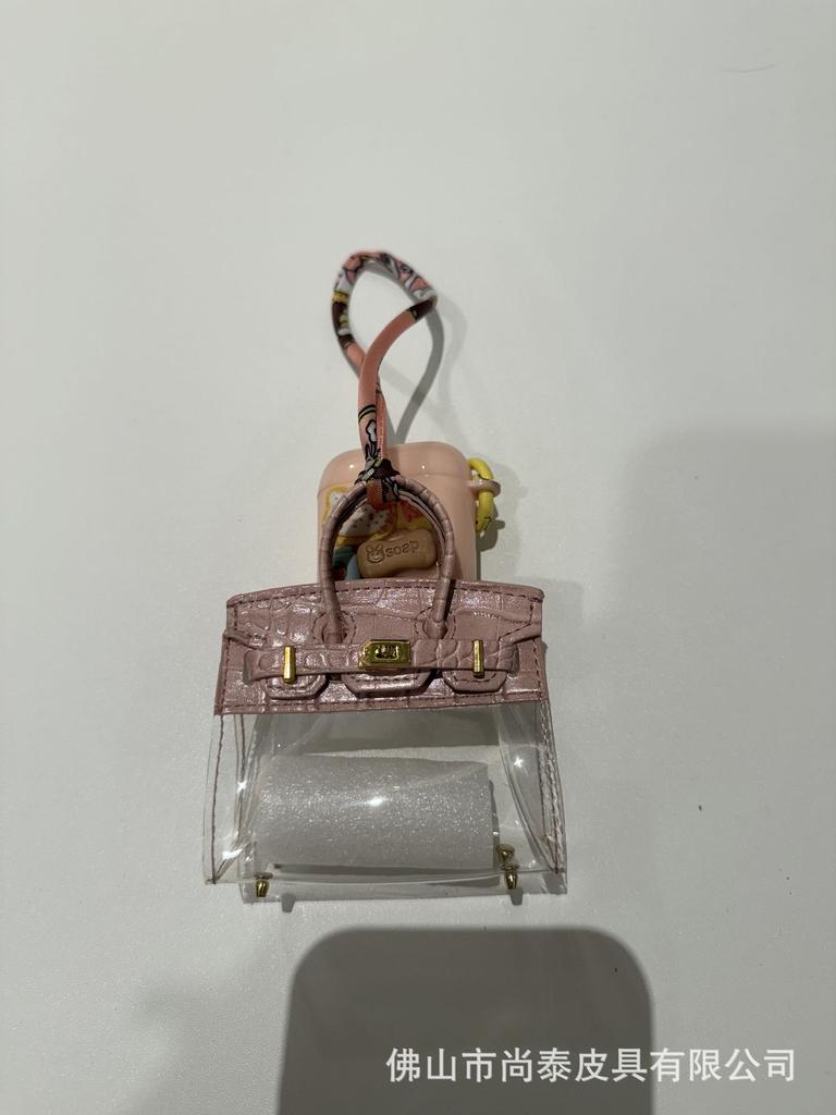 Internet-Prominente Damen Auto Schlüssel Tasche Mini Transparente Tasche Anhänger Exquisit Hochwertige Kopfhörer Tasche Roter Umschlag Auto Anhänger