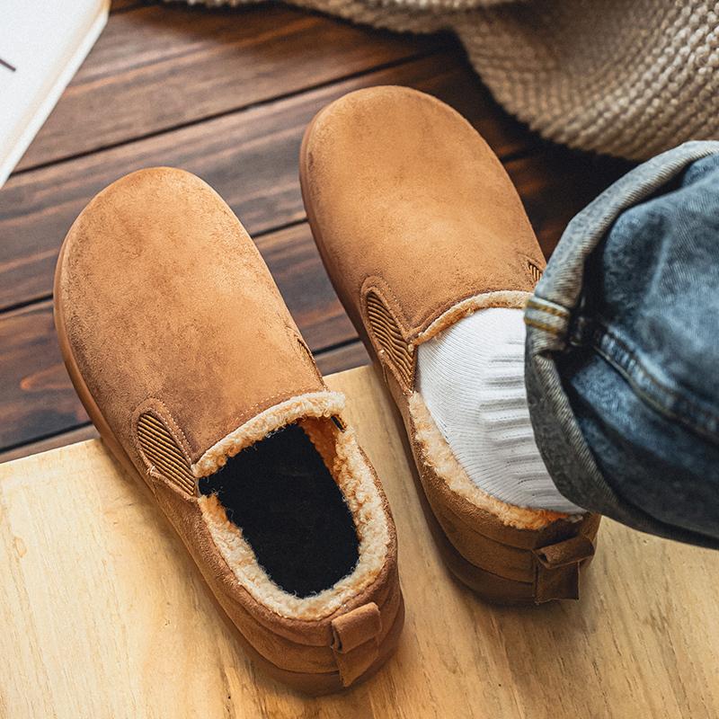 Birkenstocks winter new velvet thickened warm cotton shoes bag heel cotton drag snow boots