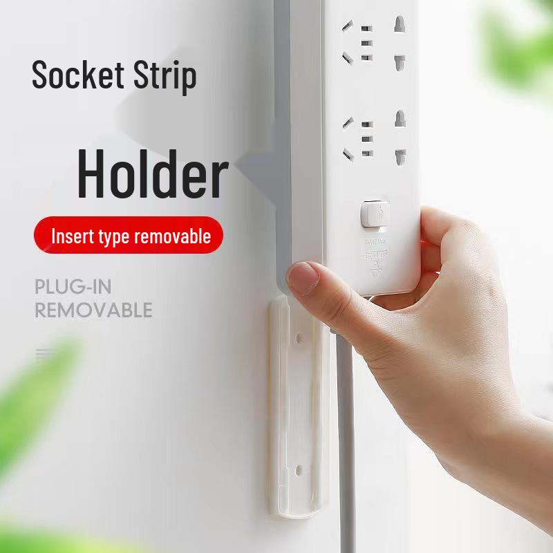 Wall-Mount Power Strip Holder - Cable Organizer Punch-Free