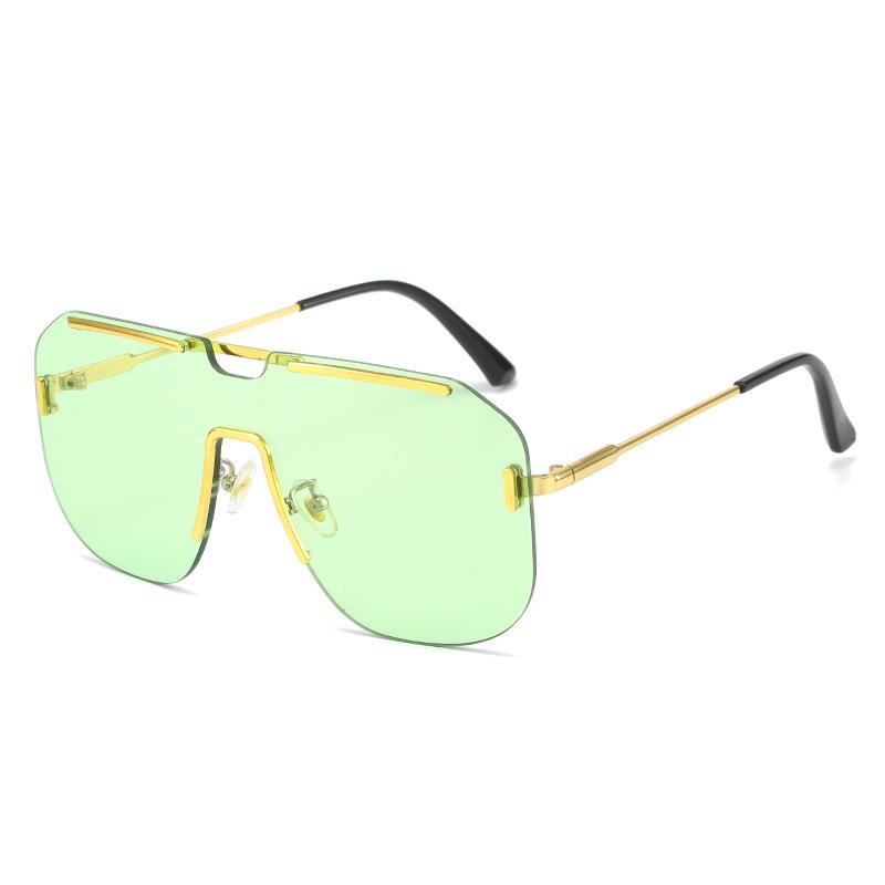 Trendy Metal Rivet Frameless Sunglasses for Men & Women