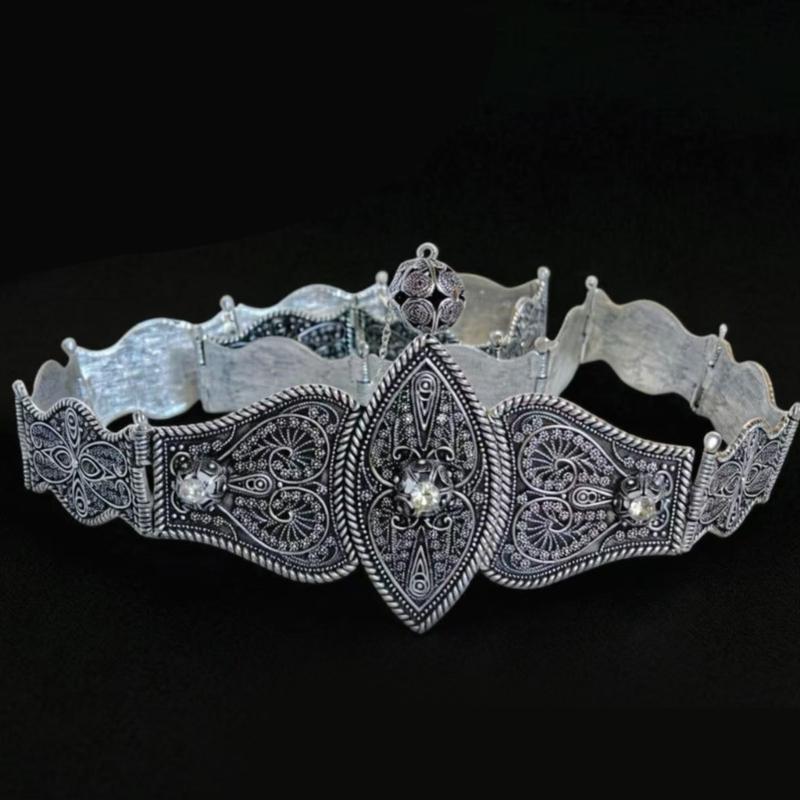 Traditional Caucasian Ethnic Belt Zinc Alloyed Retro Design Waist Sash For Men Women And Kids Fashion Accessory