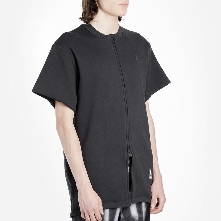 Nike X Fear Of God Essentials Collaboration Zip Training Tee Men Tops Black AR0629-010