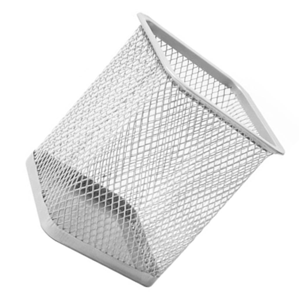 Pen Holder Rustproof Metal Pencil Holder Breathable Mesh Pen Holder Cup for Office Dormitory Library